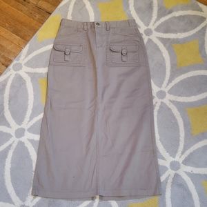 Juniors Long Modest Khaki/Tan Skirt sz 5